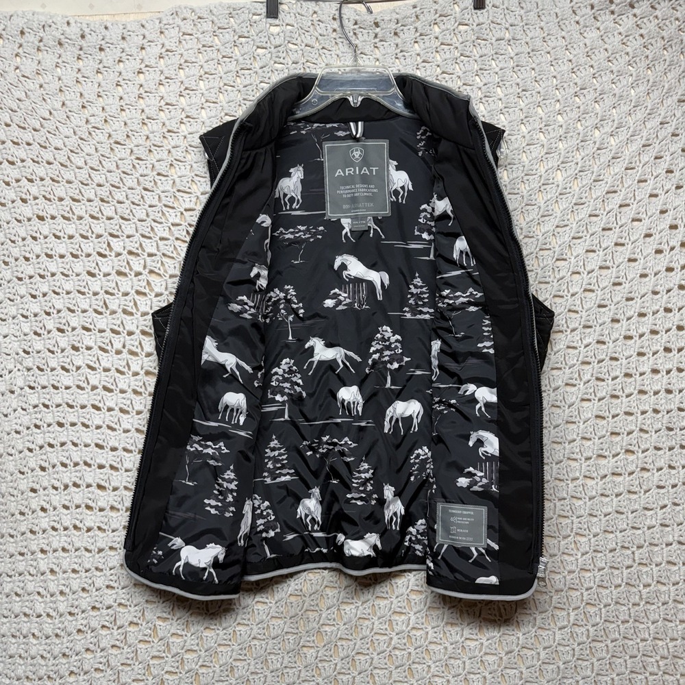 Ariat Tek Ashley Insulated Vest Women 2XL Black Double Zip Wind Water Protection - Picture 12 of 13